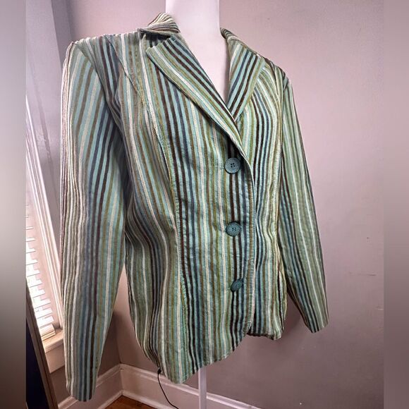 Erin London Multi-Color Blazer Size Large - Picture 2 of 12